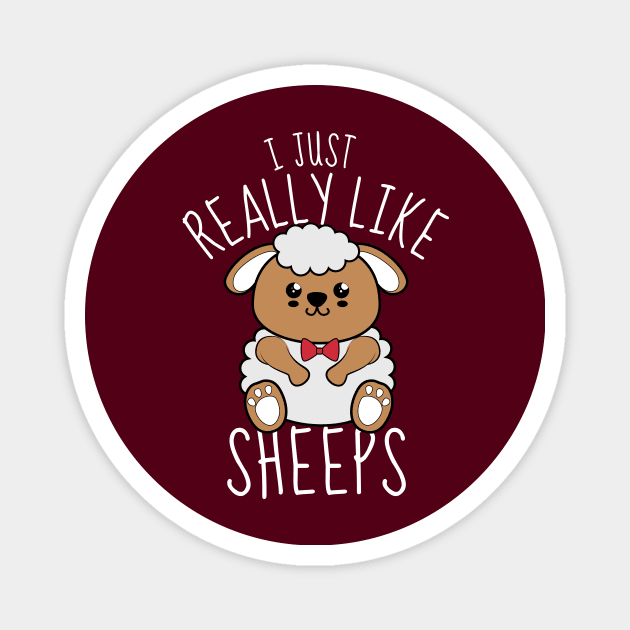 I Just Really Like Sheeps Funny Magnet by DesignArchitect